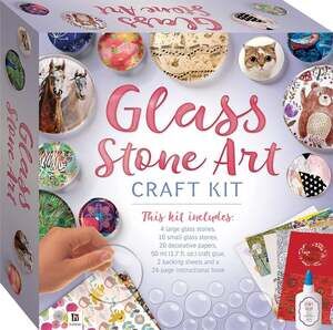 Hinkler Glass Stone Art Craft Kit with Instructional Book and Supplies